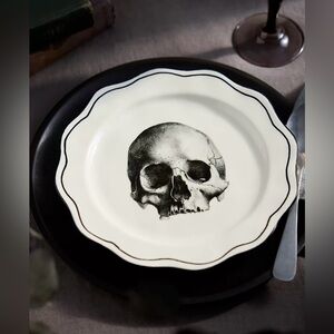 NEW Anthropologie Halloween Stoneware Plate , 9”